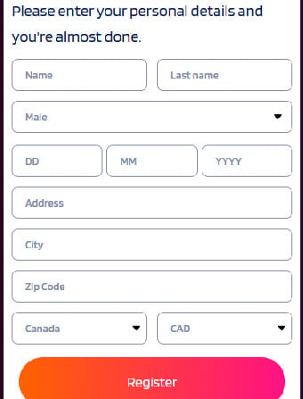 HappySpins Casino Personal Info