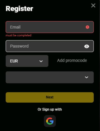BetiBet Casino Registration