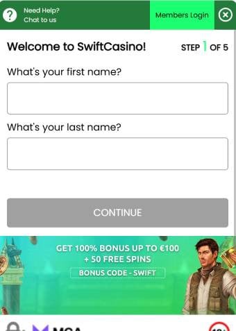 swift casino welcome bonus 3