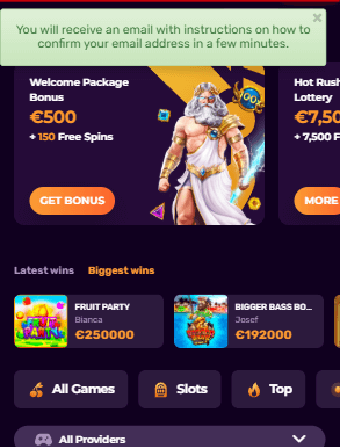 Dux Casino Email Verification