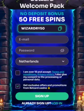 Betzard Casino Free Spins Sign Up