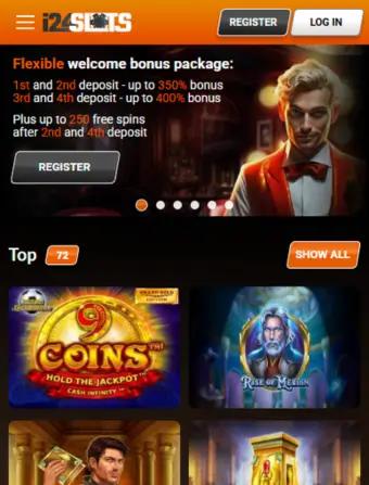 i24Slots Casino No Deposit Bonus Homepage