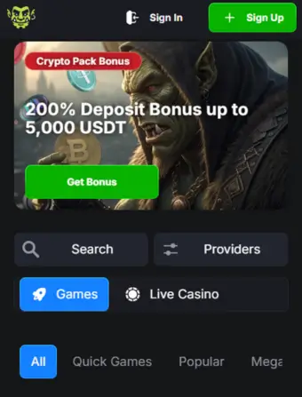 WinCraft Casino No Deposit Homepage
