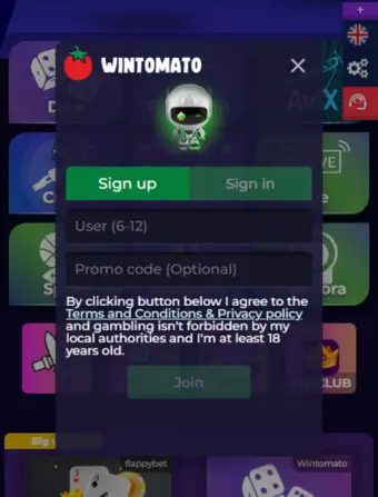 Wintomato Casino Free Spins Sign Up