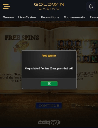 Goldwin Casino No Deposit Bonus 6
