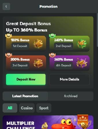 BC.Game Casino Welcome Bonus