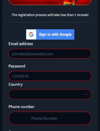 Canada777 Casino Registration Form