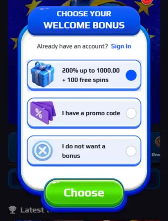 Welcome Bonus