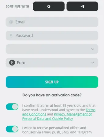 Drip Casino No Deposit Registration