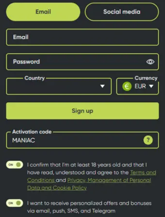 Fresh Casino No Deposit Registration