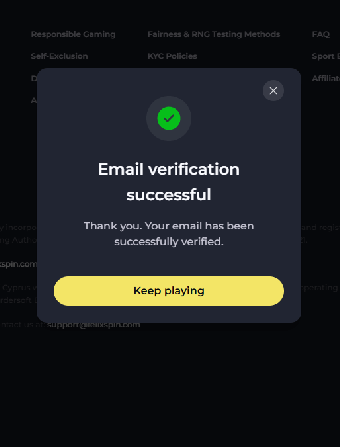 Felix Spin Email Confirmation