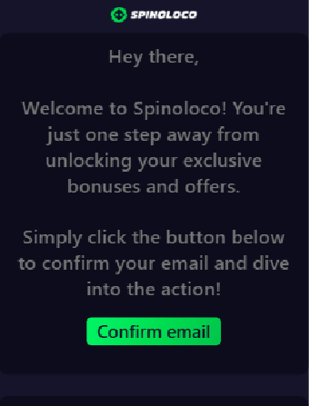 Spinloco Casino Email Verification