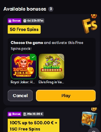 Spinmacho Casino No Deposit Bonus Activated