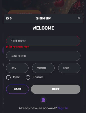 Voodoo Casino Personal Info