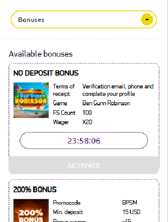 BonanzaGame Casino No Deposit Bonus Activation