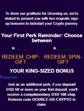 Crypto Palace Casino Email Verification