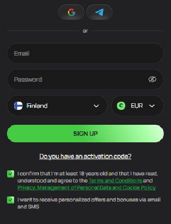 Flagman Casino Registration Form