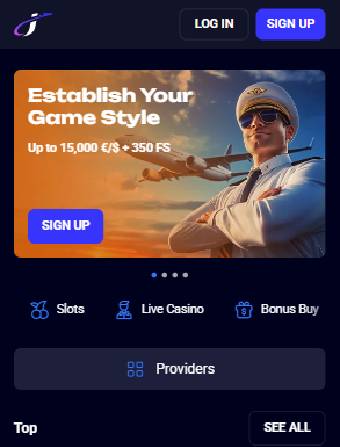 Jet4Bet Casino Main Page
