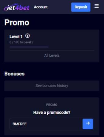 Jet4Bet Casino No Deposit Bonus Activation