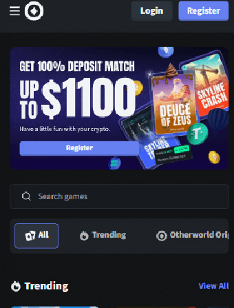 Otherworld Casino Main page