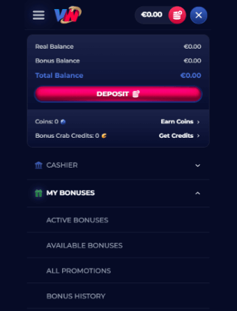 ViperWin Casino Active Bonus
