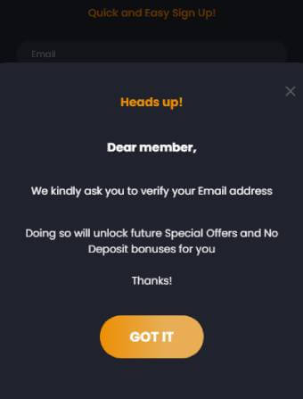 Bitkingz Casino No Deposit Verification
