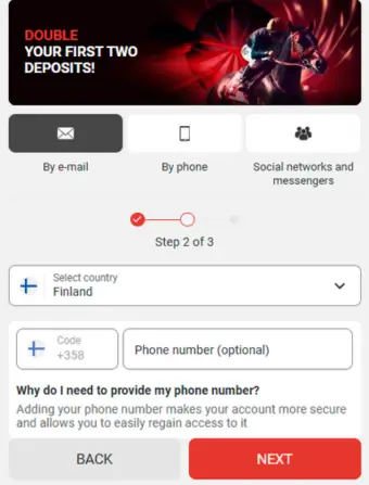 Megapari Casino Bonus Details