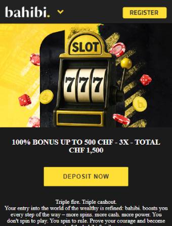 Bahibi Casino Homepage