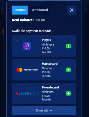 BigClash Casino Deposit