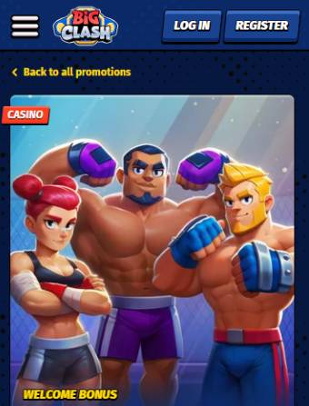BigClash Casino Homepage