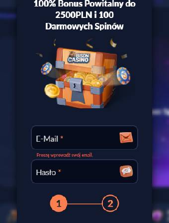 Bison Casino Registration Form