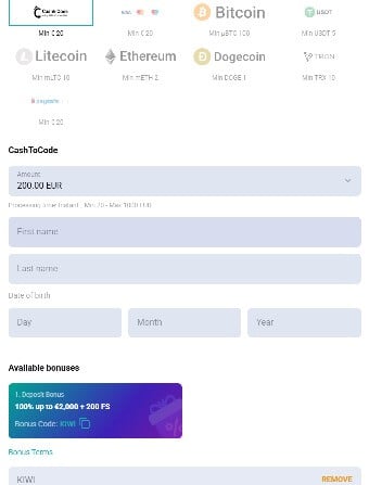 Koru Casino First Deposit
