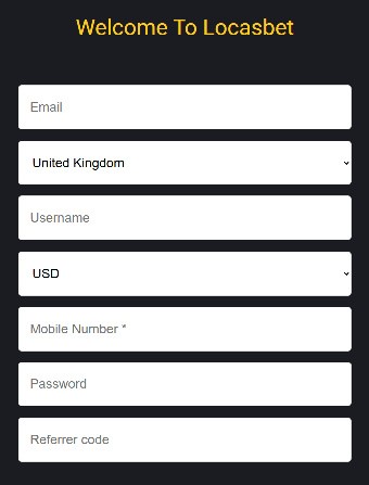 Locasbet Casino Sign Up