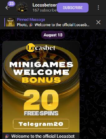 Locasbet Casino Subscribe Telegram