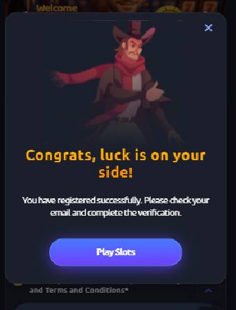 LuckyBoys Casino Email Verification