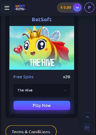 LuckyBoys Casino No Deposit Bonus Active