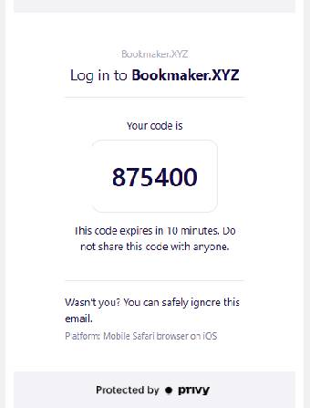 Bookmaker.xyz Casino Email Verification