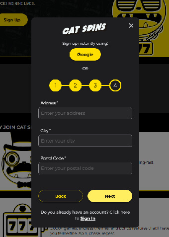 Cat Spins Casino Regional information