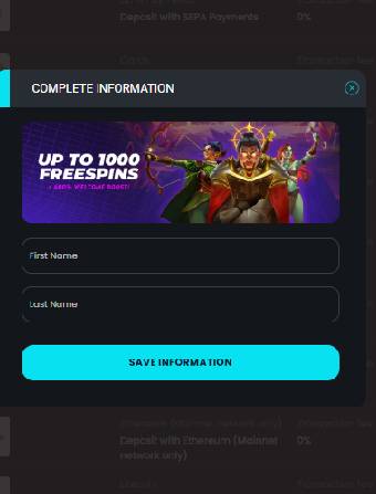 Cosmobet Casino Personal Data