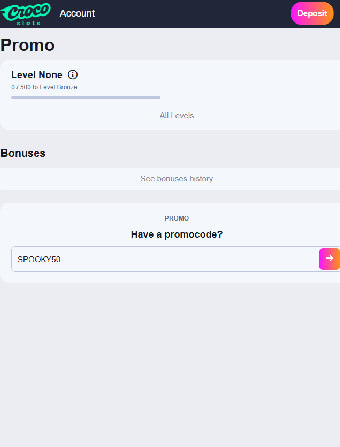 Crocoslots Casino Halloween Promocode 