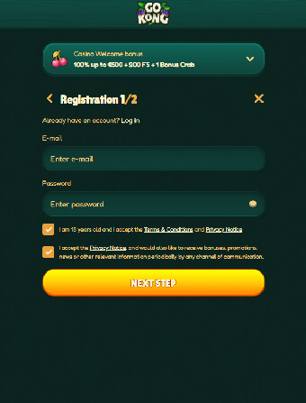 GoKong Casino Signing up