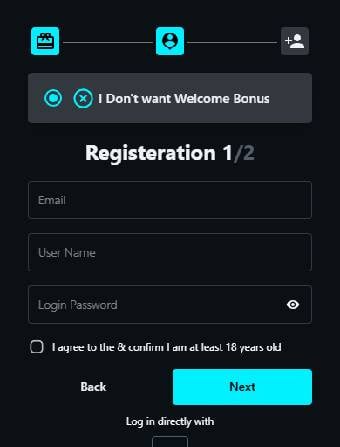 GoldRiders Casino Registration Form