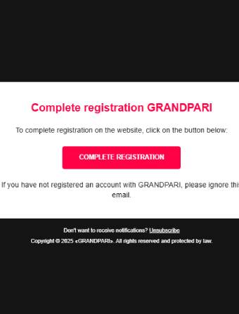 GrandPari Casino Email Confirmation