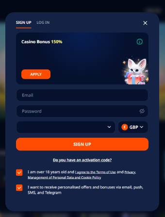 Nika Casino Registration Form