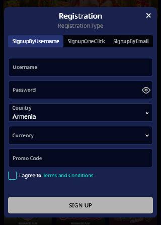 RPTBET Casino Registration
