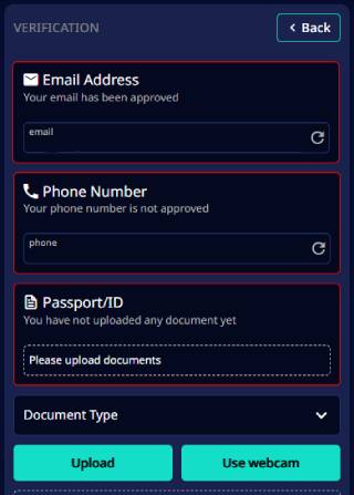 RPTBET Casino Verification