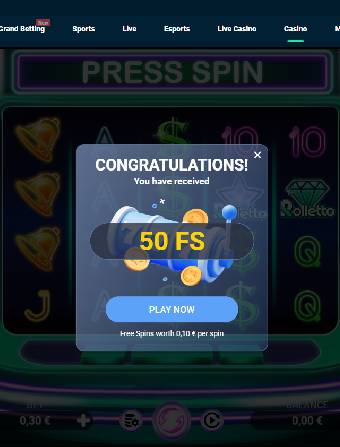 Rolleto Casino Free Spins