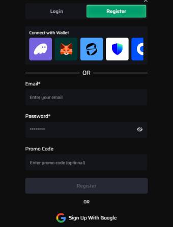 Rollify Casino Registration Form
