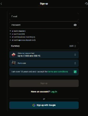 RoyalSea Casino Registration