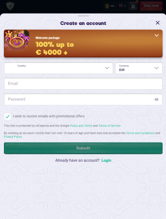 SafeCasino Registration
